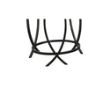 Table Set | Contemporary | Round Glass Top | Metal Base | Black
