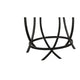 Table Set | Contemporary | Round Glass Top | Metal Base | Black