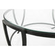 Table Set | Contemporary | Round Glass Top | Metal Base | Black
