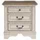 Ashley Nightstand 3 Drawer Open Platform Top Transitional | White BM213305
