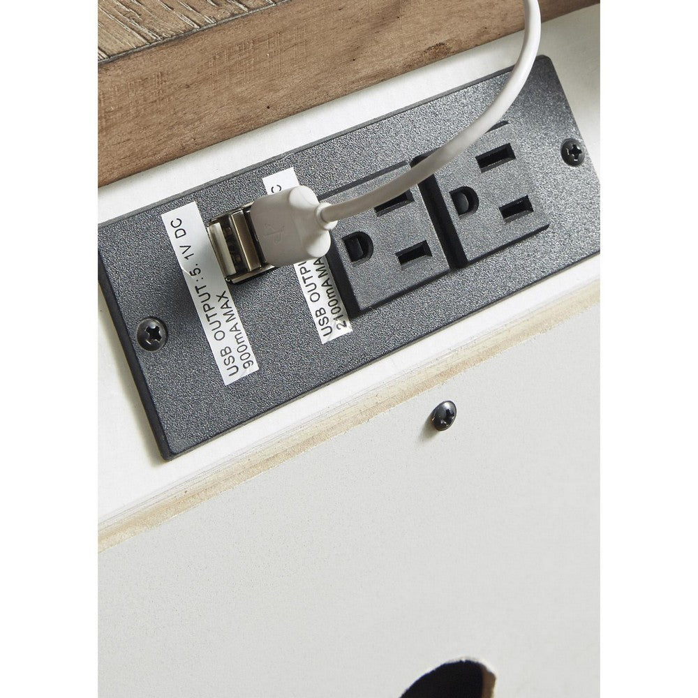 Ashley Nightstand 3 Drawer Open Platform Top Transitional | White BM213305