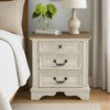 Ashley Nightstand, 3 Drawer, Open Platform Top, Transitional | White