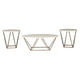 Table Set | Faux Marble | Coffee & 2 End Tables | White & Gold BM213306