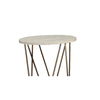 Table Set | Faux Marble | Coffee & 2 End Tables | White & Gold BM213306