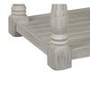 4 Post Plank Top End Table White and Gray By Casagear Home BM213361