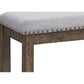 49’’ Cushioned Dining Bench with Nailhead Trim Brown and Gray By Casagear Home BM213393