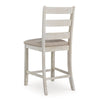 Ashley Barstool Set | Armless | Textured Finish | Brown & White BM213402