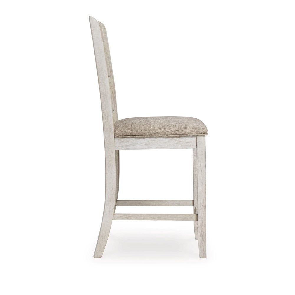 Ashley Barstool Set | Armless | Textured Finish | Brown & White BM213402