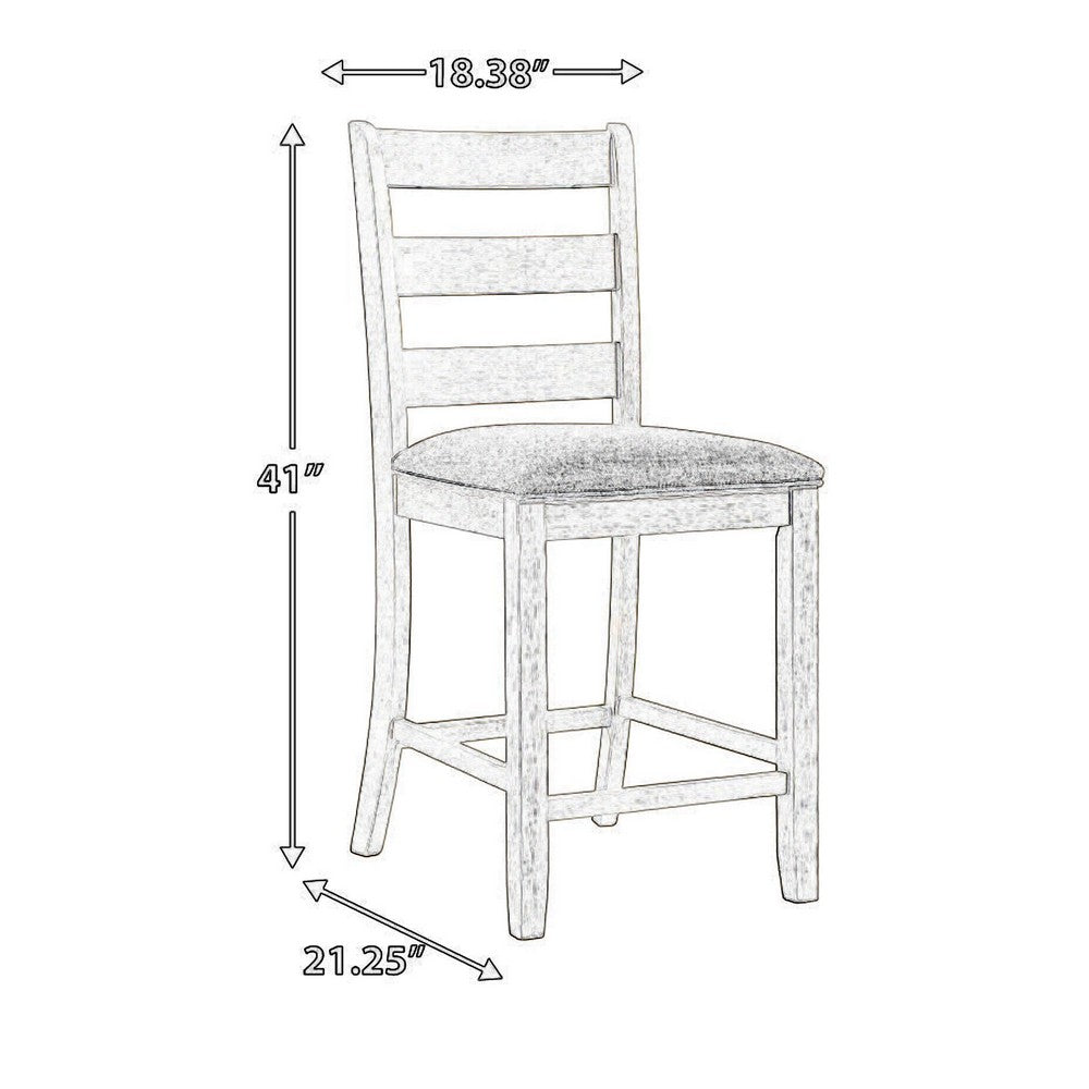 Ashley Barstool Set | Armless | Textured Finish | Brown & White BM213402