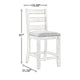 Ashley Barstool Set | Armless | Textured Finish | Brown & White BM213402