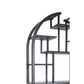 Arched Shape Display Unit with Multiple Shelves Antique Black By Casagear Home BM213424