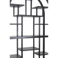 Arched Shape Display Unit with Multiple Shelves Antique Black By Casagear Home BM213424