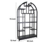 Arched Shape Display Unit with Multiple Shelves Antique Black By Casagear Home BM213424