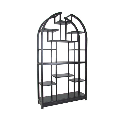Display Unit | Arched Shape | Multiple Shelves | Antique Black