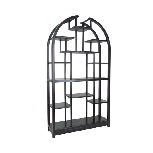 Display Unit | Arched Shape | Multiple Shelves | Antique Black