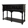 Console Table | 3 Drawer | X Design | Bun Feet | Black