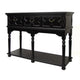 Console Table | 3 Drawer | X Design | Bun Feet | Black