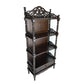 59" 1-Drawer 3 Shelf Carved Wooden Bookcase, Brown By Casagear Home