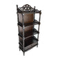 59’ 1-Drawer 3 Shelf Carved Wooden Bookcase Brown By Casagear Home BM213452