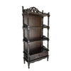 59’ 1-Drawer 3 Shelf Carved Wooden Bookcase Brown By Casagear Home BM213452