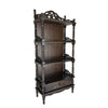 59" 1-Drawer 3 Shelf Carved Wooden Bookcase, Brown By Casagear Home