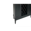 Transitional Wooden Sideboard with Built In Wine Rack Black By Casagear Home BM213460