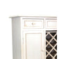 Transitional Wooden Sideboard with Built In Wine Rack White By Casagear Home BM213461