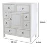 Wooden Chest with 8 Spacious Drawers and 1 Cabinet, White By Casagear Home