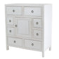 Wooden Chest with 8 Spacious Drawers and 1 Cabinet, White By Casagear Home