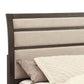 Platform Style California King Bed with Sleigh Headboard Gray and Beige By Casagear Home BM214088