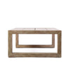 Wooden Outdoor Coffee Table with Plank Design Top Gray By Casagear Home BM214477