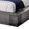 Transitional Style Wooden Eastern King Size Bed with Grain Details Gray By Casagear Home BM214525