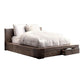 Transitional Style Wooden California King Size Bed with 2 Drawers Brown By Casagear Home BM214526