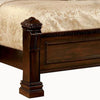 Eastern King Bed with Paneled Details and Camelback Headboard Brown By Casagear Home BM214593