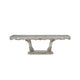 Traditional Style Dining Table with Scrolled Floral Motifs, Cream