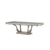 Traditional Style Dining Table with Scrolled Floral Motifs, Cream