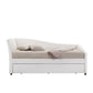 Leatherette Twin Size Daybed and Trundle with Sloped Back White By Casagear Home BM214911