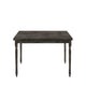 Rustic Style Wooden Dining Table with Rectangular Top and Turned Legs Gray BM214963