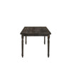 Rustic Style Wooden Dining Table with Rectangular Top and Turned Legs, Gray