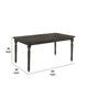 Rustic Style Wooden Dining Table with Rectangular Top and Turned Legs, Gray
