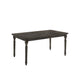 Rustic Style Wooden Dining Table with Rectangular Top and Turned Legs, Gray