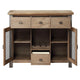 Transitional Server with Mesh Metal Doors and Stemware Storage Brown BM215015