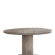 Round Dining Table with Fluted Column Pedestal Base Gray BM215017
