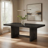 Dining Table | Plank Style | Rectangular Trestle Base | Espresso Brown
