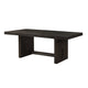 Dining Table | Plank Style | Rectangular Trestle Base | Espresso Brown