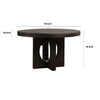 Grooved Top Round Dining Table with X Shaped Pedestal Base Brown By Casagear Home BM215022