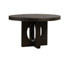 Grooved Top Round Dining Table with X Shaped Pedestal Base, Brown By Casagear Home