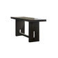 Plank Style Counter Height Table with Trestle Support, Espresso Brown By Casagear Home