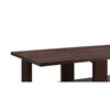 Contemporary Style Rectangular Coffee Table with Open Bottom Shelf Brown By Casagear Home BM215038