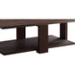 Contemporary Style Rectangular Coffee Table with Open Bottom Shelf Brown By Casagear Home BM215038